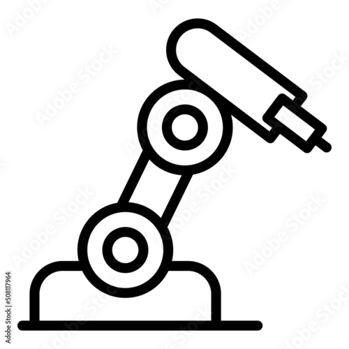 Hand robot welder icon outline vector. Cute mascot. Android ai