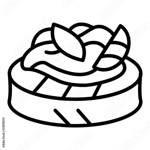 Bruschetta icon outline vector. Food canape. Italian menu