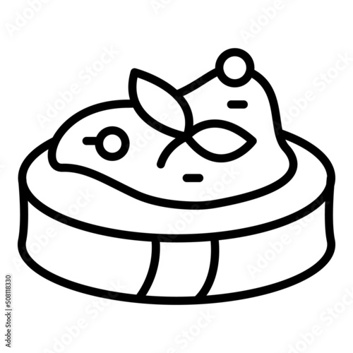 Food bruschetta icon outline vector. Snack menu. Starter appetizer