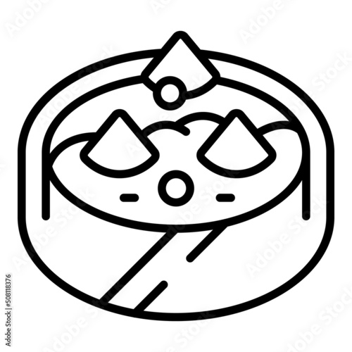 Buffet bruschetta icon outline vector. Food starter. Italian snack