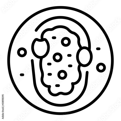 Menu bruschetta icon outline vector. Starter buffet. Drawing tapas