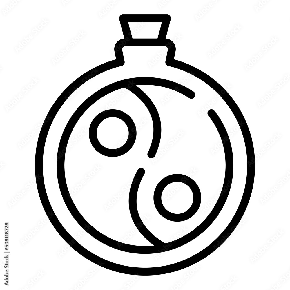 Meditate spa icon outline vector. Stress reduction. Mind health