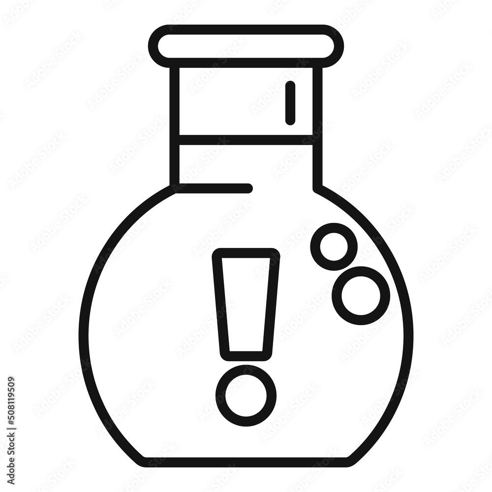 Flask idea icon outline vector. Creative solution Flask idea icon outline vector. Creative solution