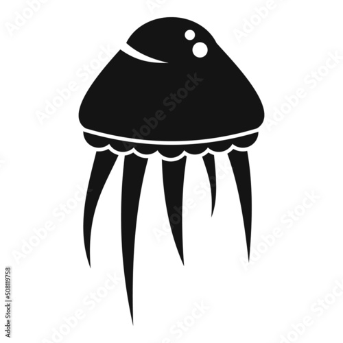 Biology jellyfish icon simple vector. Jelly fish