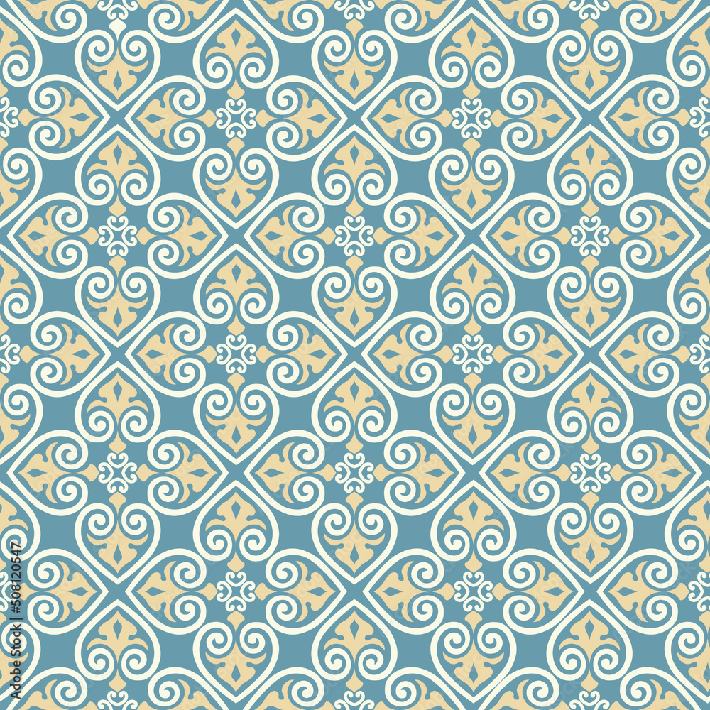 Abstract arabesque seamless pattern. Linear floral geometric line ornament. Artistic backdrop in arab asian decorative style Abstract arabesque seamless pattern. Linear floral geometric line ornament. Artistic backdrop in arab asian decorative style