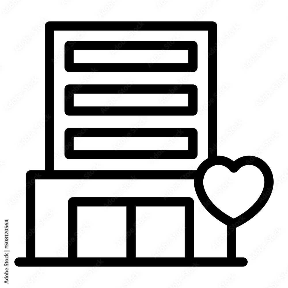 Love city apartment icon outline vector. Social home. Window house Love city apartment icon outline vector. Social home. Window house