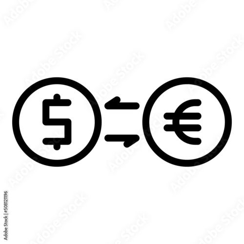 Money convert icon outline vector. Digital pay. Bank transfer