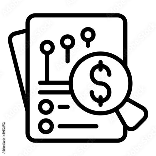 Balance profit icon outline vector. Financial revenue. Money financial