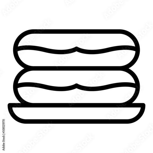Australian donuts icon outline vector. Food cuisine. Dish pie