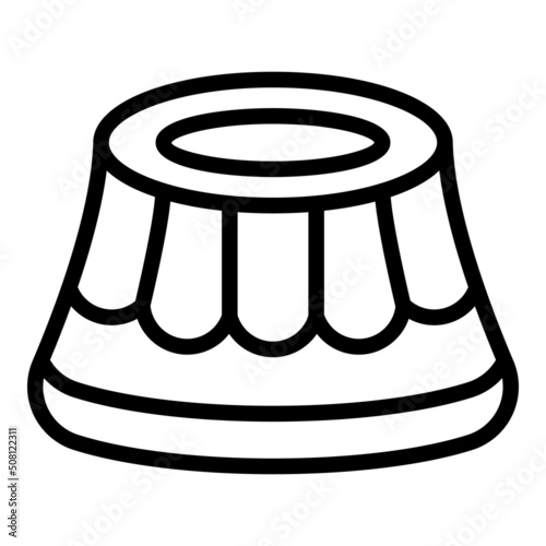 Jelly cake icon outline vector. Vienna beverage. Austria cuisine