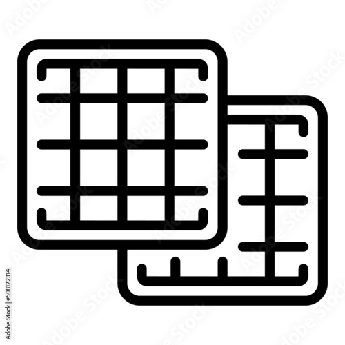 Waffle bakery icon outline vector. Austrian food. Potato restaurant