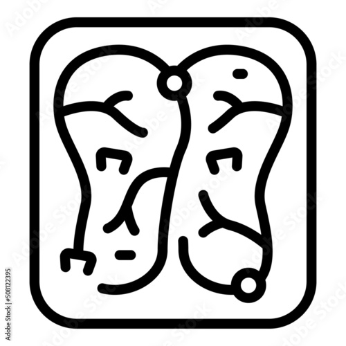 Beef meat icon outline vector. Austrian food. Restaurant vienna