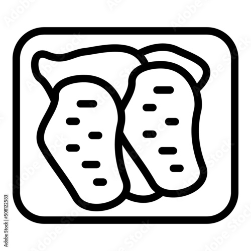 Beef icon outline vector. Austrian food. Potato soup