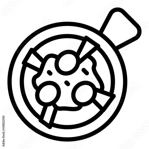 Top view food icon outline vector. Austrian cuisine. Restaurant beef