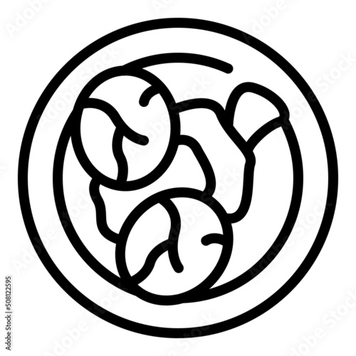 Austrian food icon outline vector. Potato beef. Vienna soup