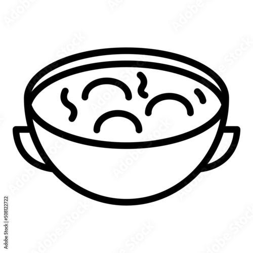 Hot azerbaijan soup icon outline vector. Indian dish. Meal dolma