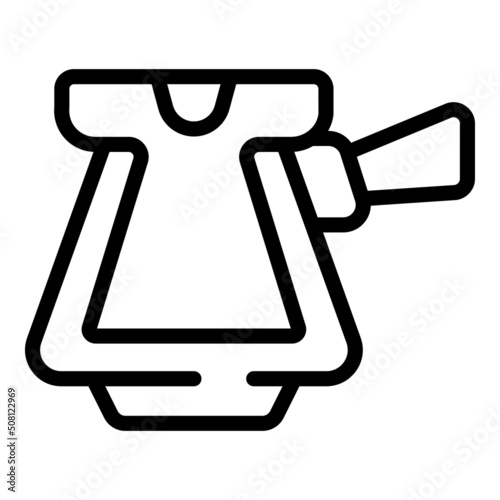 Steel coffee pot icon outline vector. Cafe cup. Espresso drink
