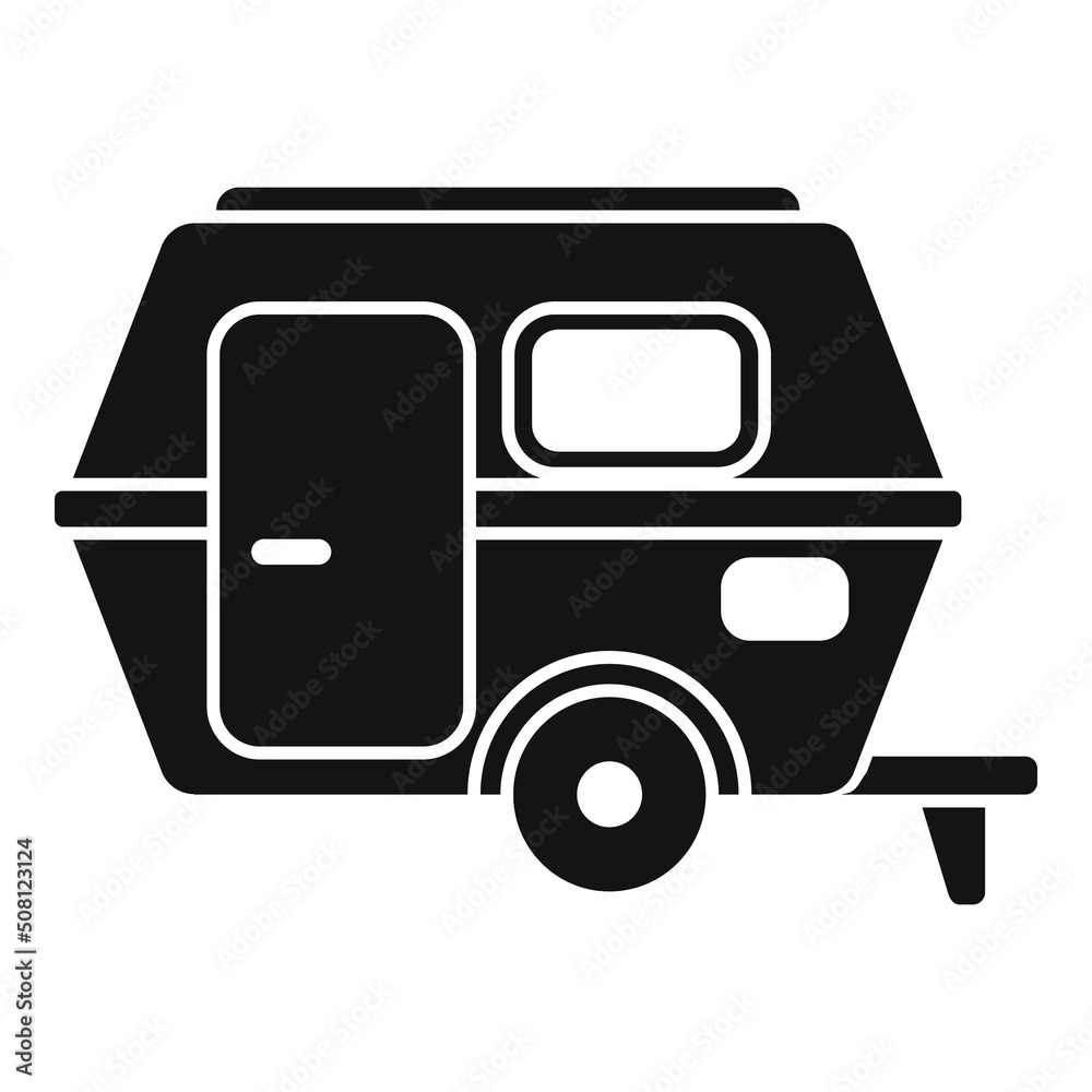 Auto camper icon simple vector. Caravan bus