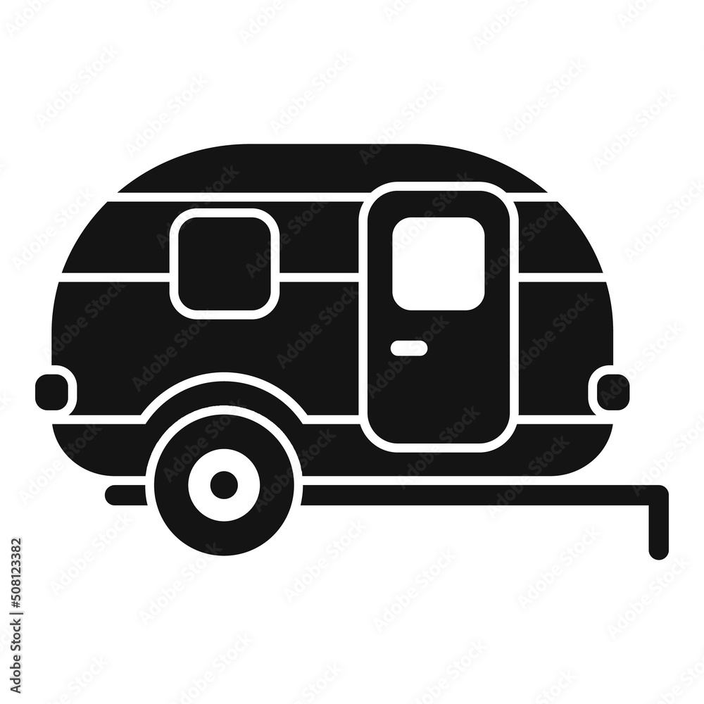 Camper rv icon simple vector. Auto bus