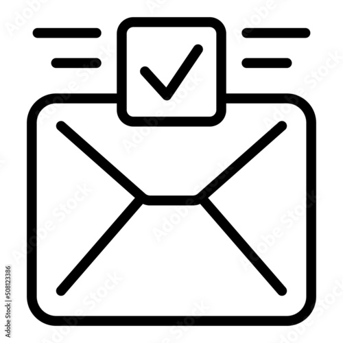Mail online registration icon outline vector. Web register. Internet access