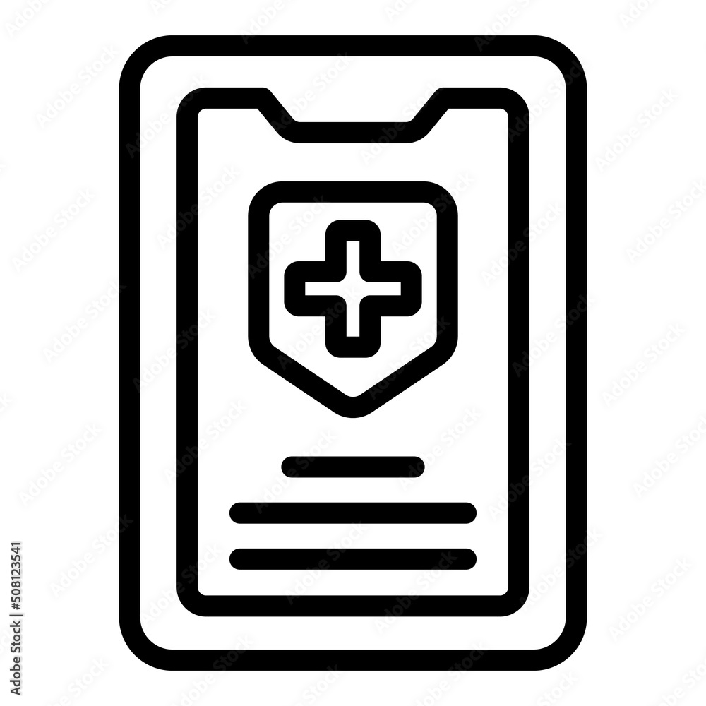 Medical phone login icon outline vector. Account form. Web page Medical phone login icon outline vector. Account form. Web page