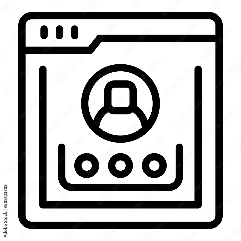 Web vote icon outline vector. Account form. Digital user Web vote icon outline vector. Account form. Digital user