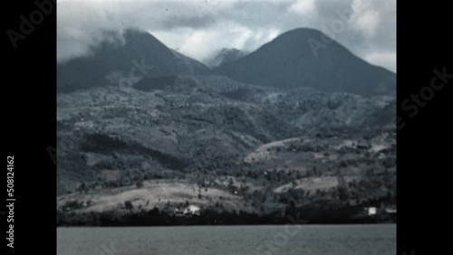 Approaching Dominica 1938 - Views of the coast of the island of Dominica seen from an approaching ship in 1938.  photo