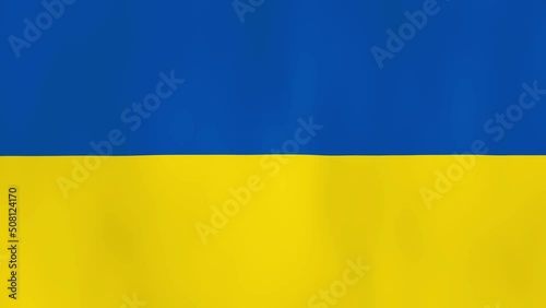 Ukrainian flag. Animation Footage. Blue and Yellow
