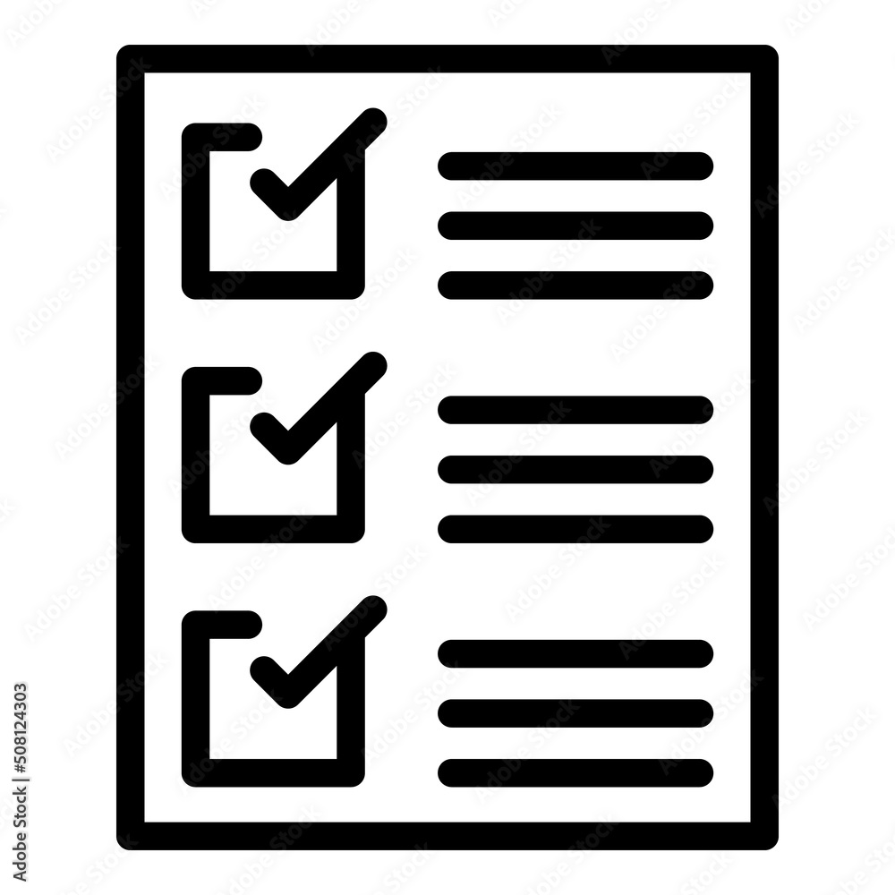 To do list paper icon outline vector. Vote online. Mobile digital To do list paper icon outline vector. Vote online. Mobile digital