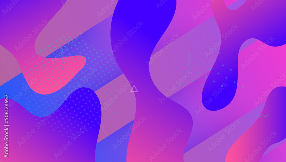 Dynamic Shape. Memphis Paper. Violet Trendy Layout. Digital Bann Dynamic Shape. Memphis Paper. Violet Trendy Layout. Digital Bann