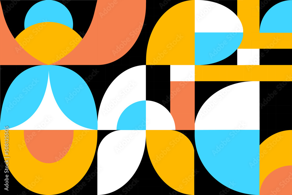Abstract scandinavian bauhaus geometric vector background. Abstract scandinavian bauhaus geometric vector background.