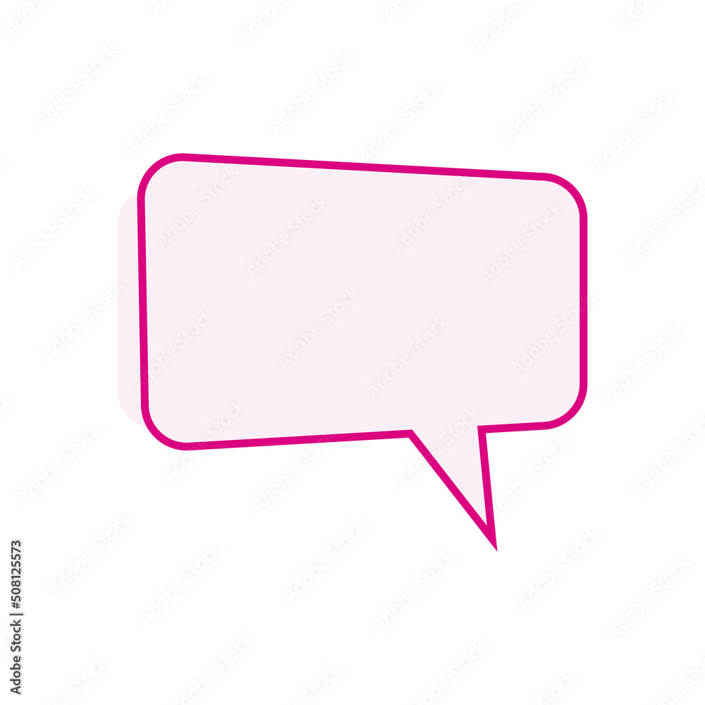 flat pink speech bubble flat pink speech bubble