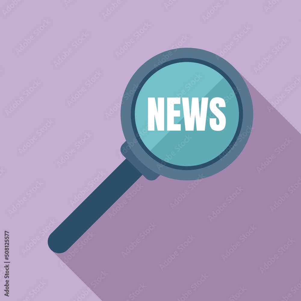 Search news icon flat vector. Report person Search news icon flat vector. Report person