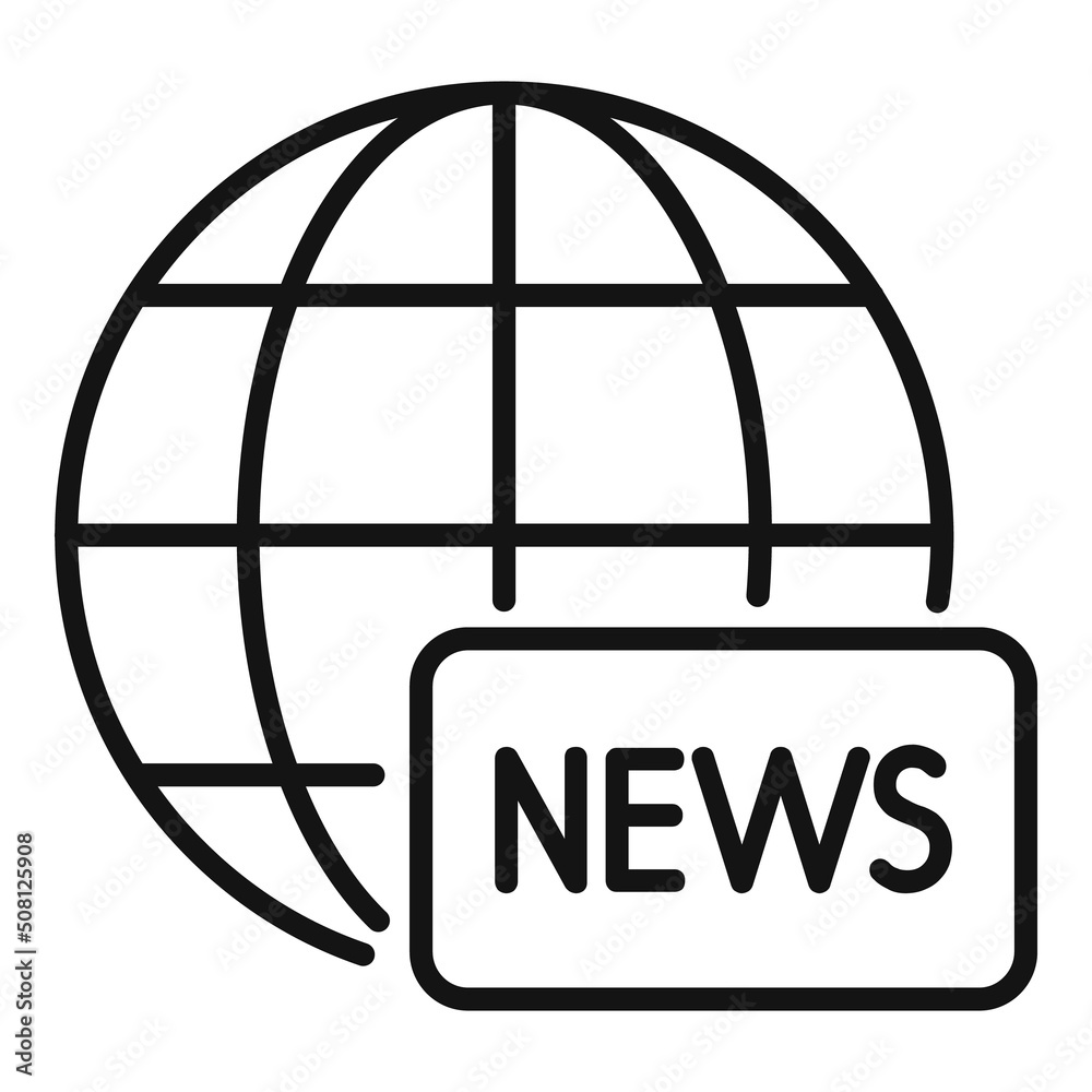 News icon outline vector. Camera tv News icon outline vector. Camera tv