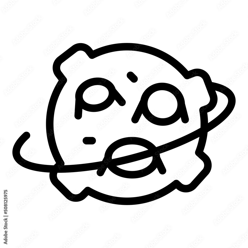 Space object icon outline vector. Monster comic. Rocket game Space object icon outline vector. Monster comic. Rocket game