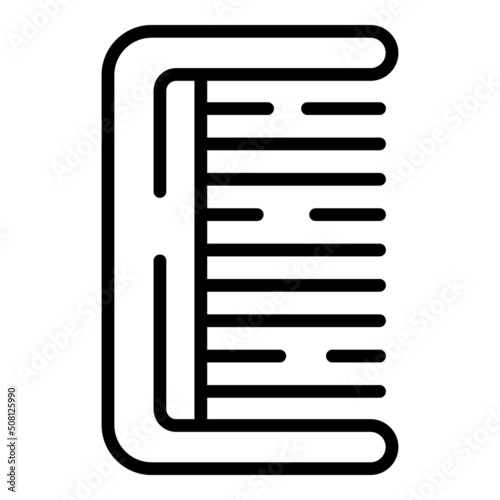Comb icon outline vector. Salon hair. Cut barber