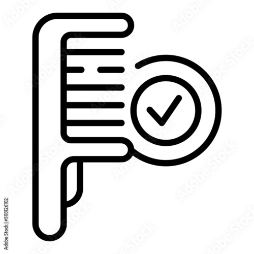Plastic comb icon outline vector. Salon hair. Haircut barber