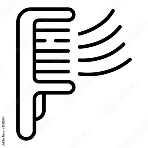 Long hair comb icon outline vector. Conditioner bottle. Cut care