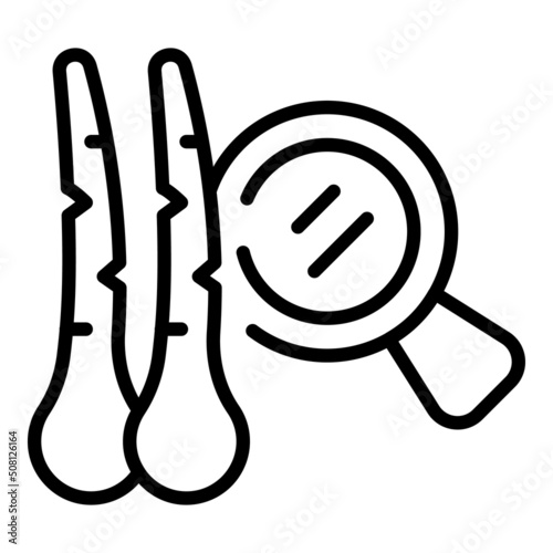 Search hair healthy icon outline vector. Salon haircut. Fashion barber