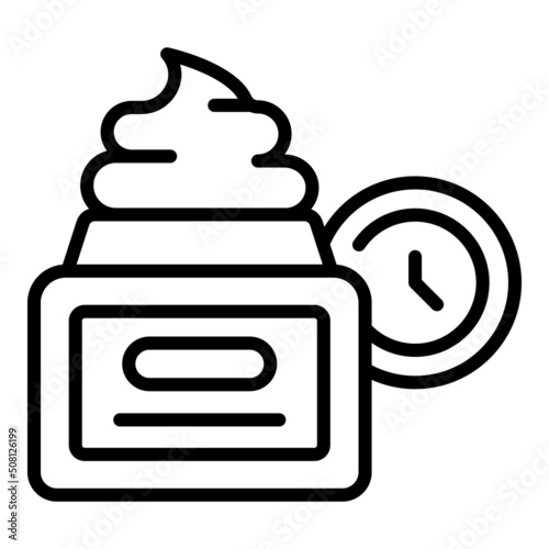 Hair cream jar icon outline vector. Tool care. Salon haircut