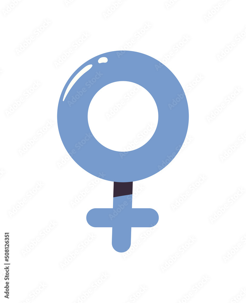 flat female gender symbol flat female gender symbol