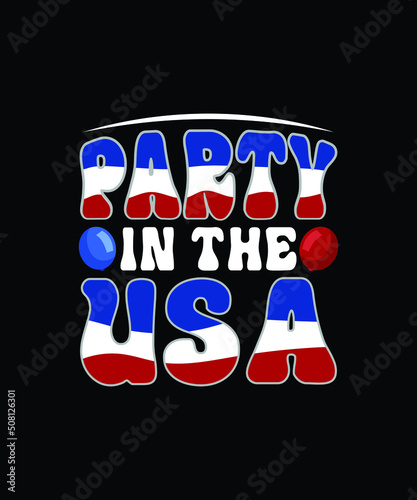 Party in the USA vector design