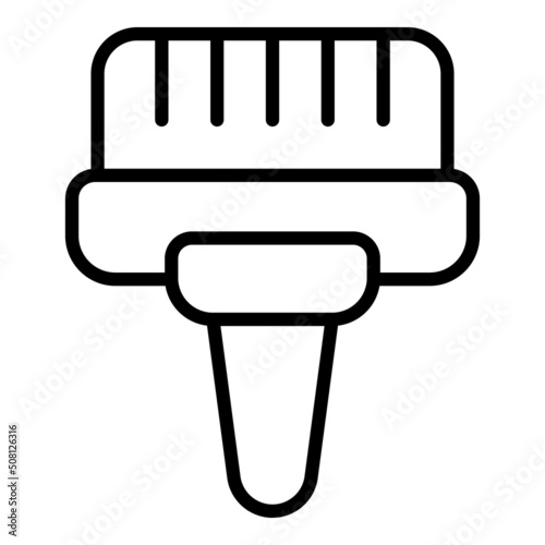 Hair salon brush icon outline vector. Beauty cut. Woman tool