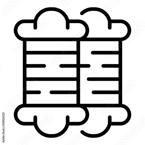 Hair sponge icon outline vector. Salon woman. Fashion chair