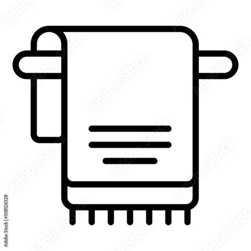 Barber towel icon outline vector. Shampoo care. Safety salon