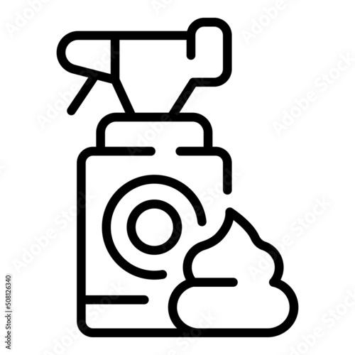 Hair foam spray icon outline vector. Woman shampoo. Salon barber