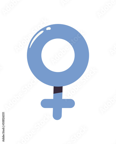 flat female gender symbol