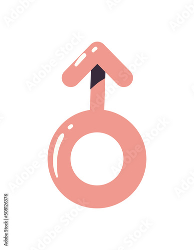 flat male gender symbol