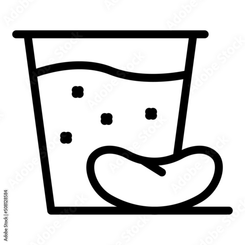 Soybean drink icon outline vector. Soy food. Soya milk