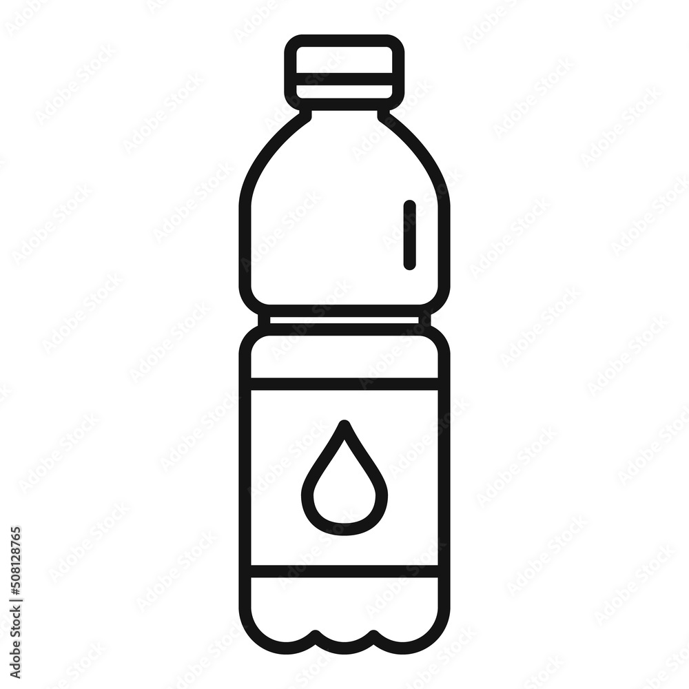 Water bottle icon outline vector. Mineral water Water bottle icon outline vector. Mineral water